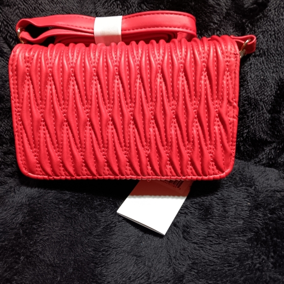NWT Valentino Orlandi red textured crossbody - Picture 5 of 8